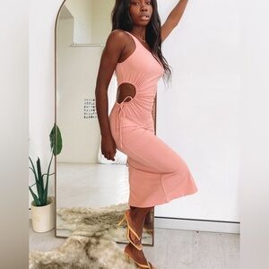 Blush midi dress
